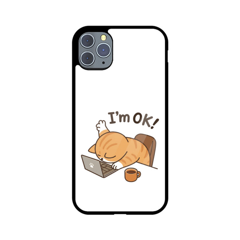 Apple iPhone 11 Pro I am OK premium glass phone case IPhone Glass Phone Cases