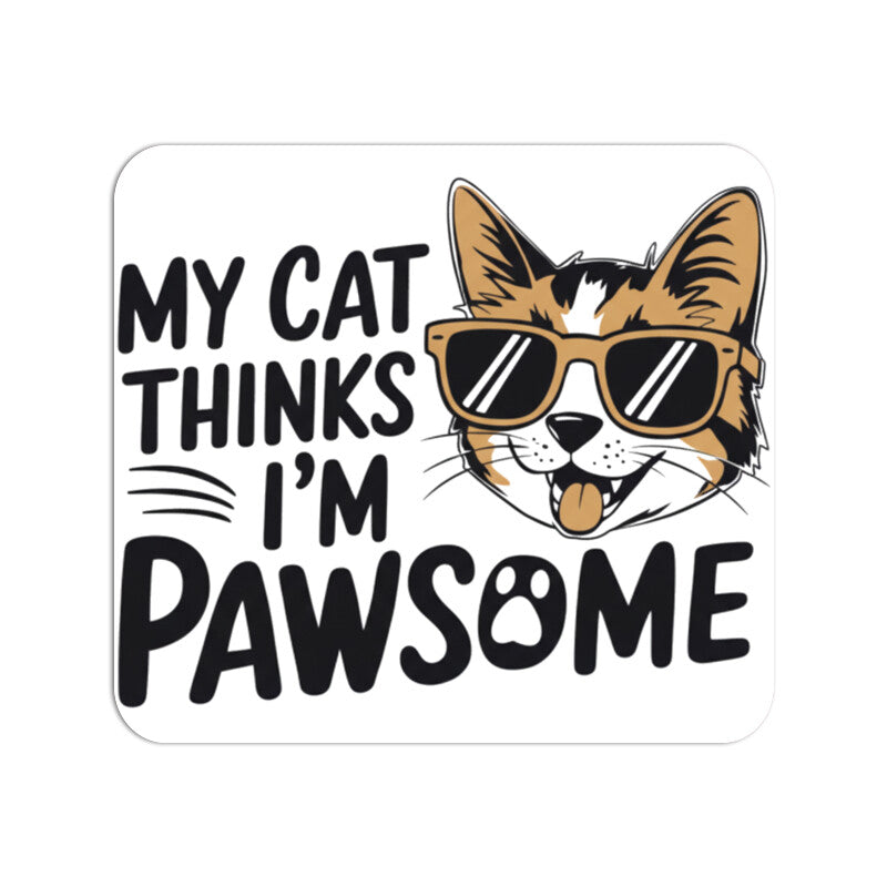 Mouse Pad "My Cat Thinks I'm Pawsome" Funny Cat Pun Mousepad Mousepads