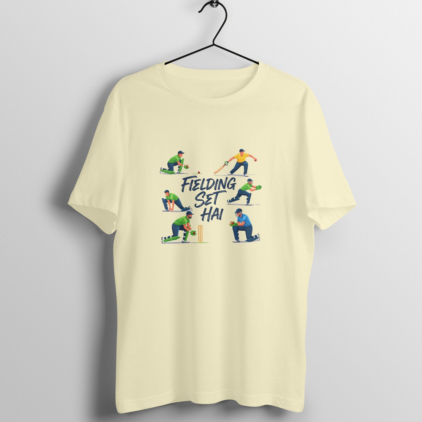 Almond Fielding Set Hai Cricket Sarcasm Mens Tshirt Tshirt