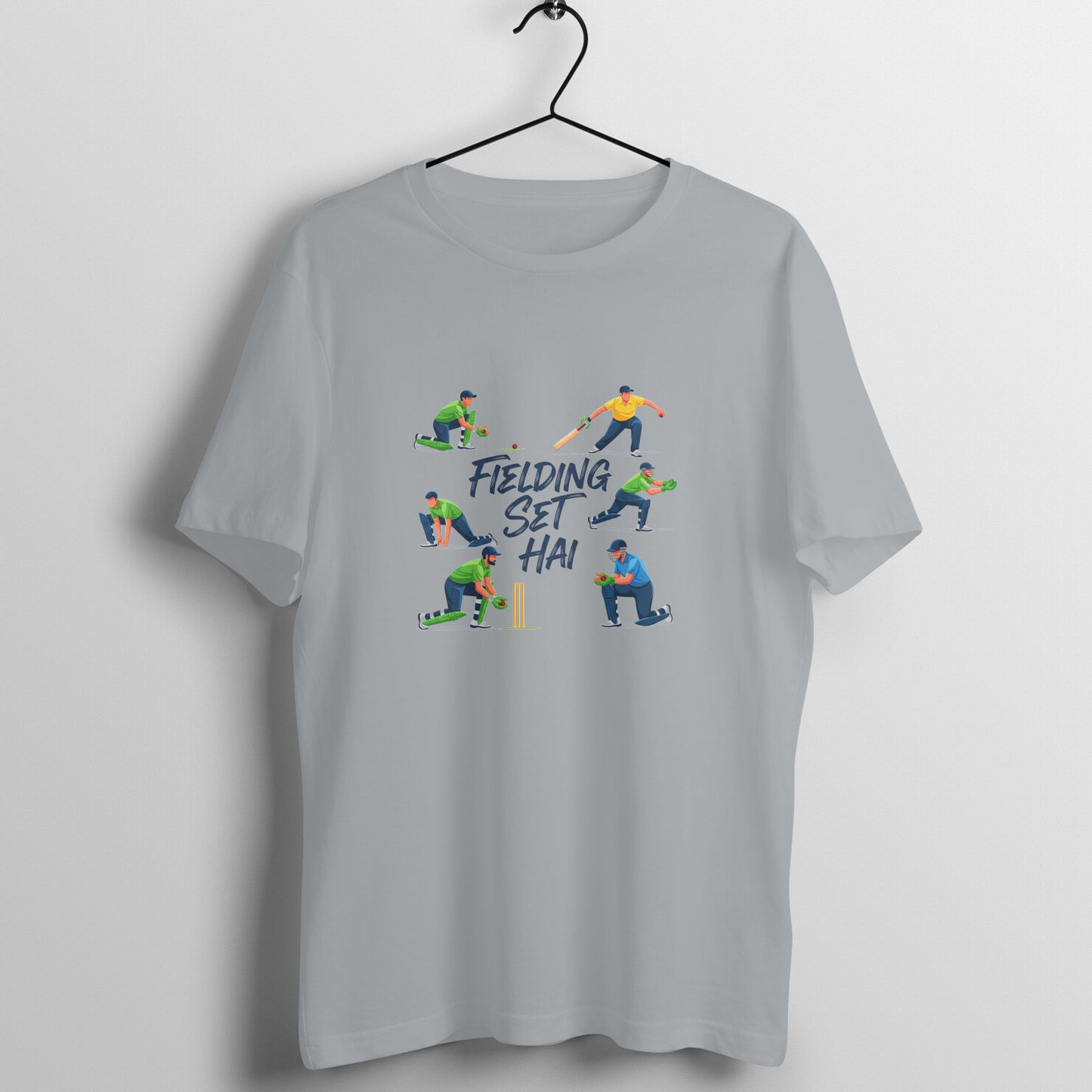 Silver Frost Fielding Set Hai Cricket Sarcasm Mens Tshirt Tshirt