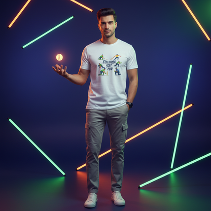 Fielding Set Hai Cricket Sarcasm Mens Tshirt Tshirt