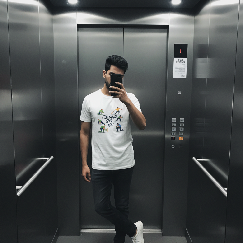 Fielding Set Hai Cricket Sarcasm Mens Tshirt Tshirt