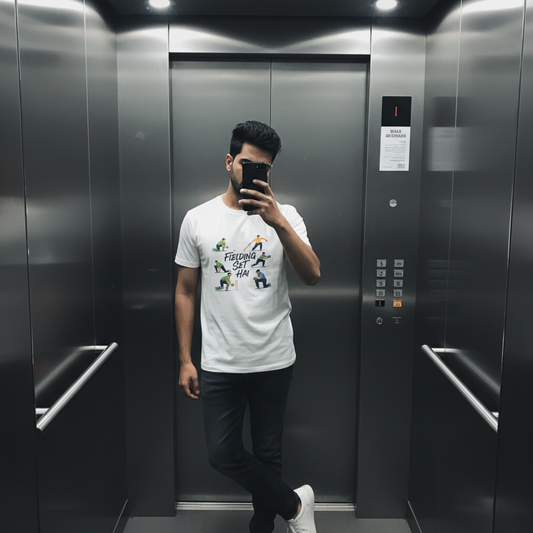 Fielding Set Hai Cricket Sarcasm Mens Tshirt Tshirt