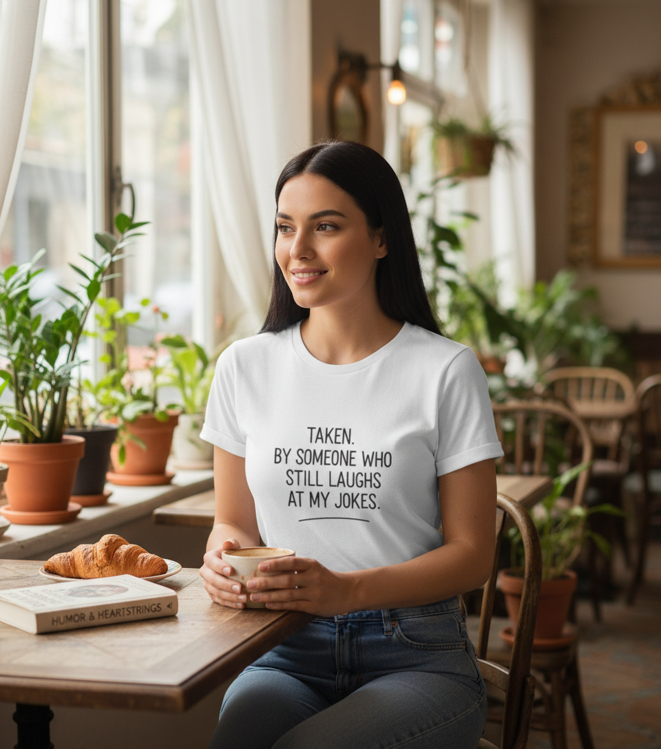 Funny Taken Status Relationship Tshirt- Couples Joke Quote Design Tshirt