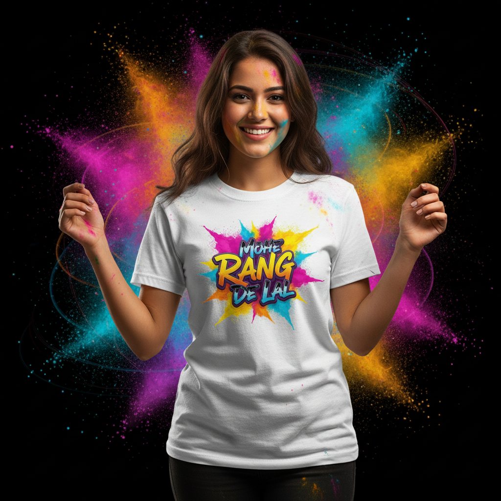 Mohe Rang De Lal | Holi Special TShirt Tshirt