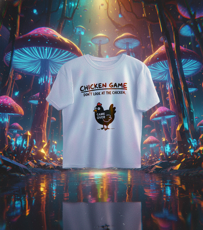 Chicken Game Don't Look At The Chicken Funny Meme Oversized T-Shirt Tshirt