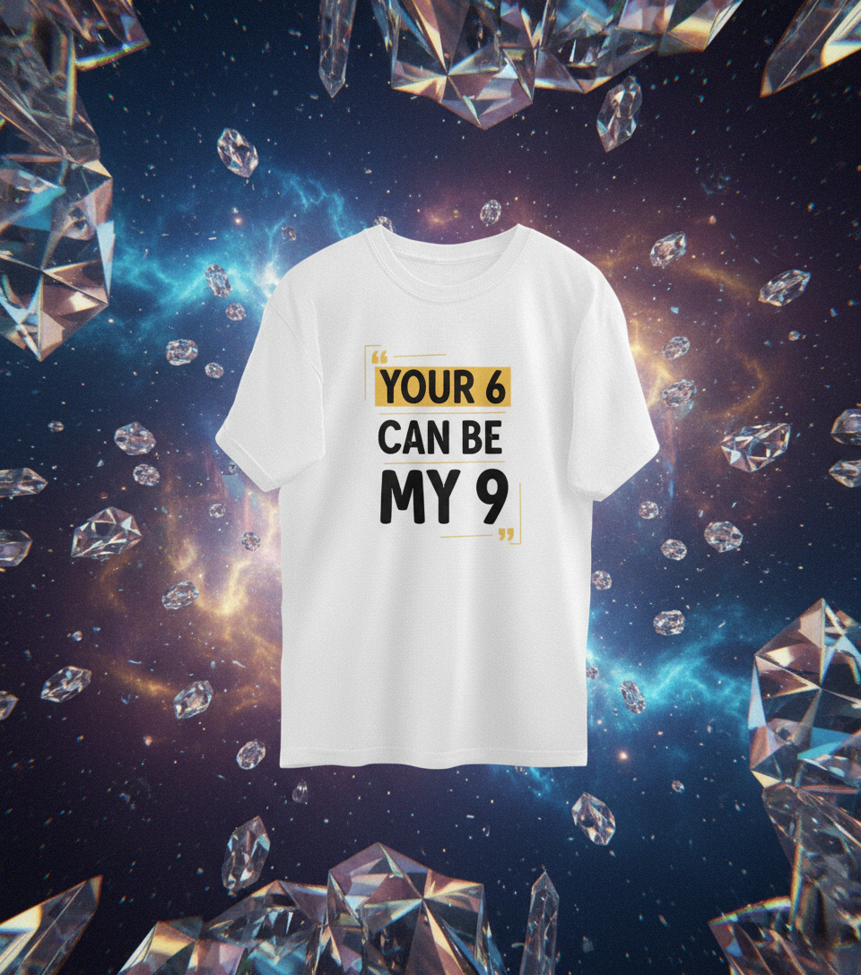 Your 6 Can Be My 9 Unisex Oversized T-Shirt | Witty Graphic Tee India Oversized Tshirt
