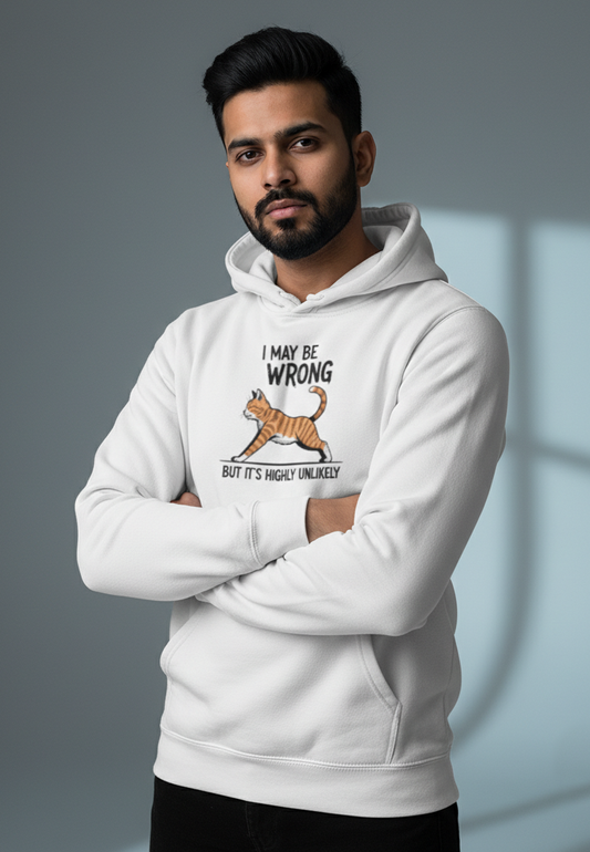 "I May Be Wrong" Funny Cat Men's Hoodie Hoodies