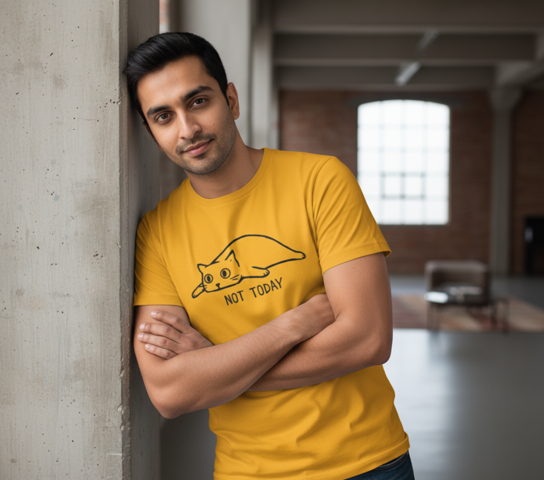 "Not Today" Cat Men's Tee Tshirt