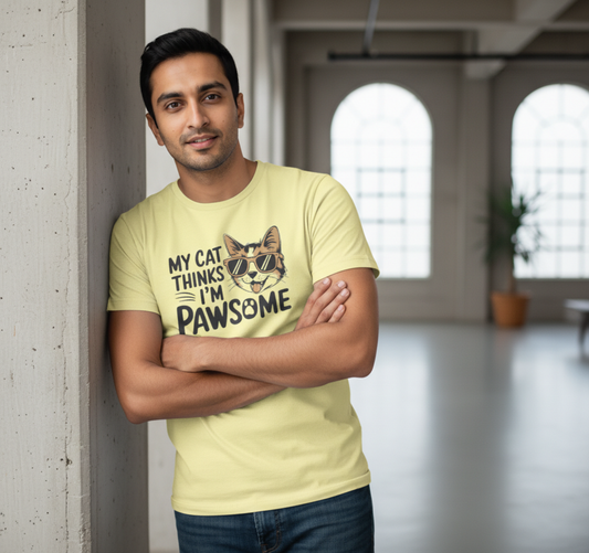 Pawsome Mens Graphic TShirt Tshirt