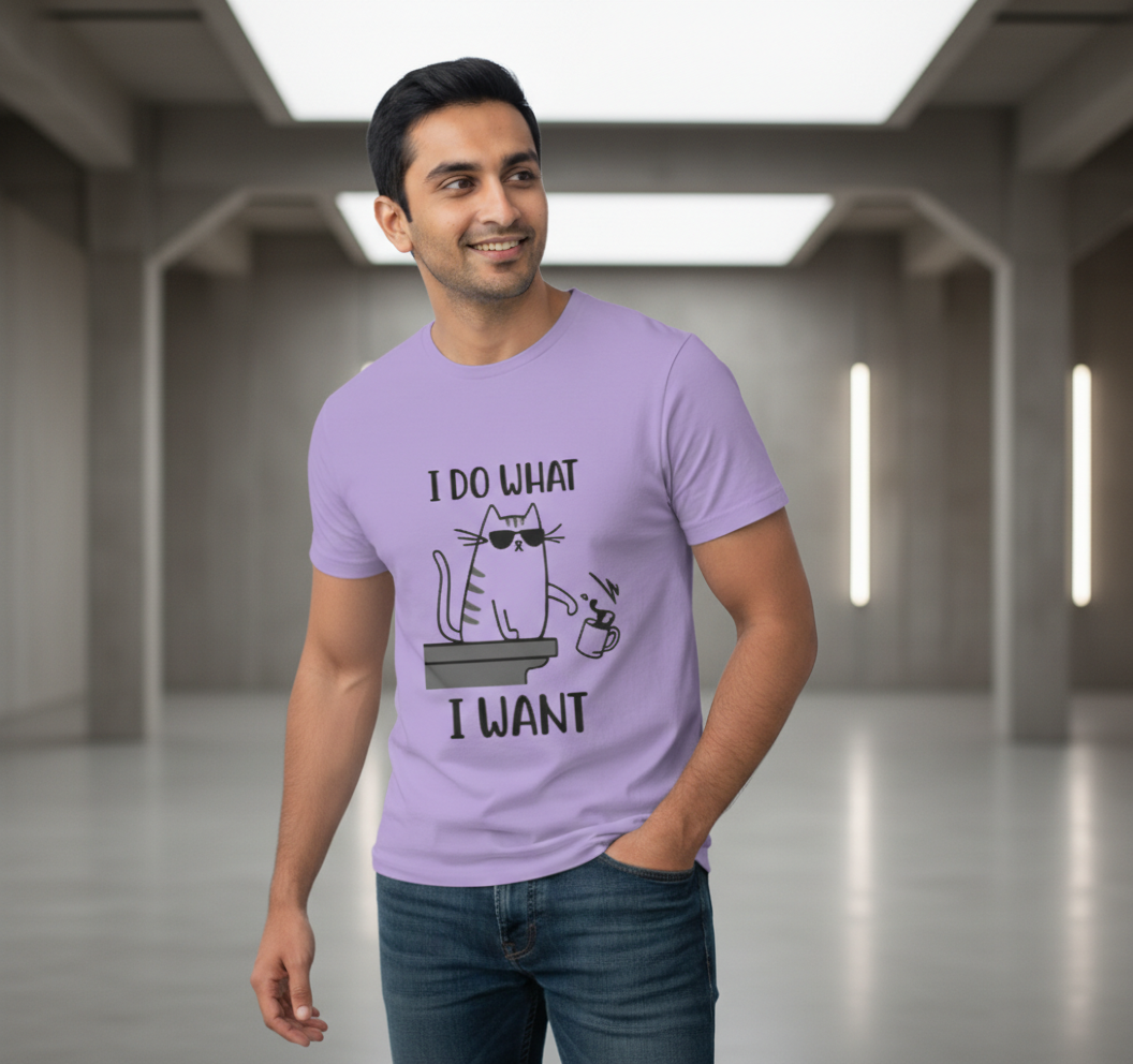 "I Do What I Want" Funny Cat Men's T-Shirt Tshirt